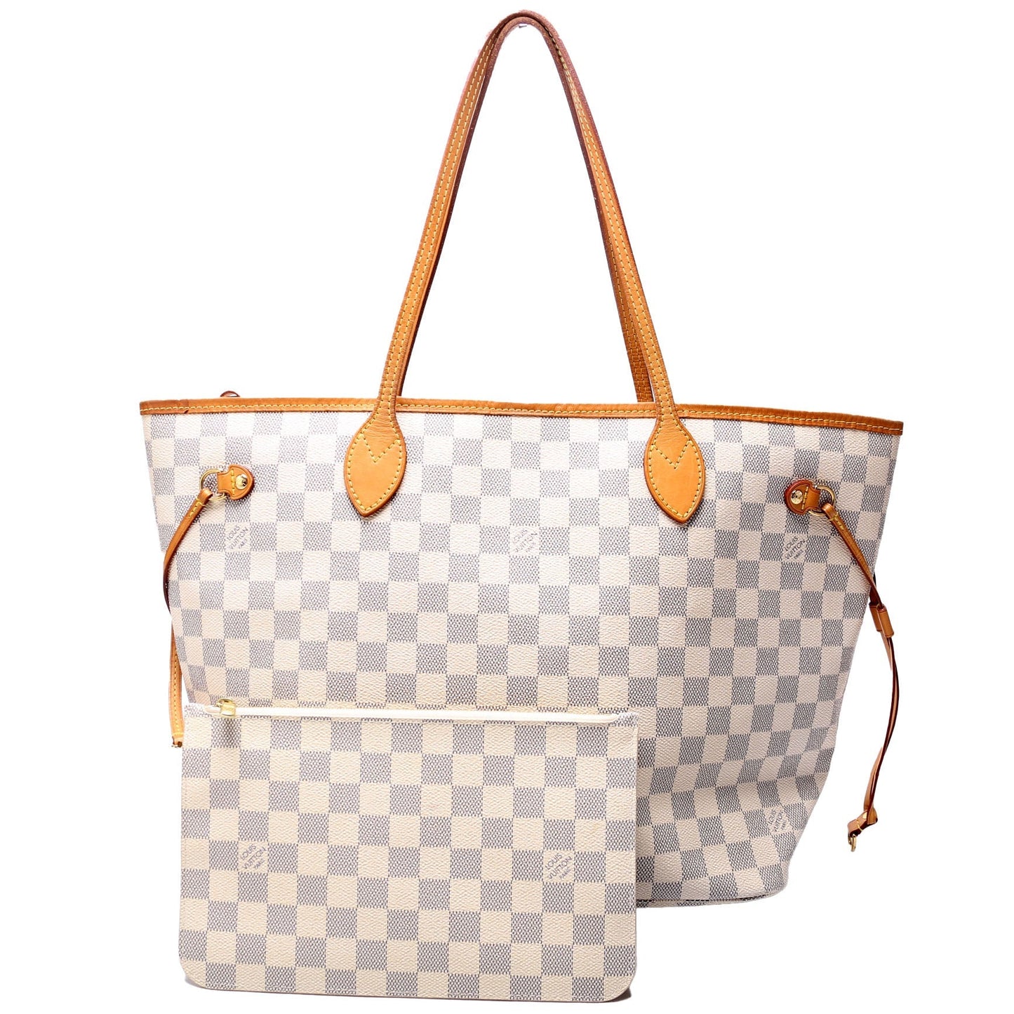 Louis Vuitton Neverfull with Wallet MM Damier Azur