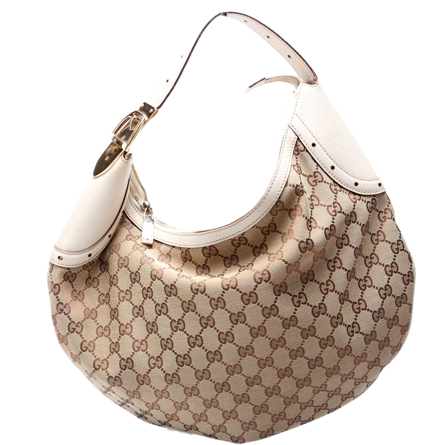 Gucci 145764 GG Canvas Glam Hobo Bag