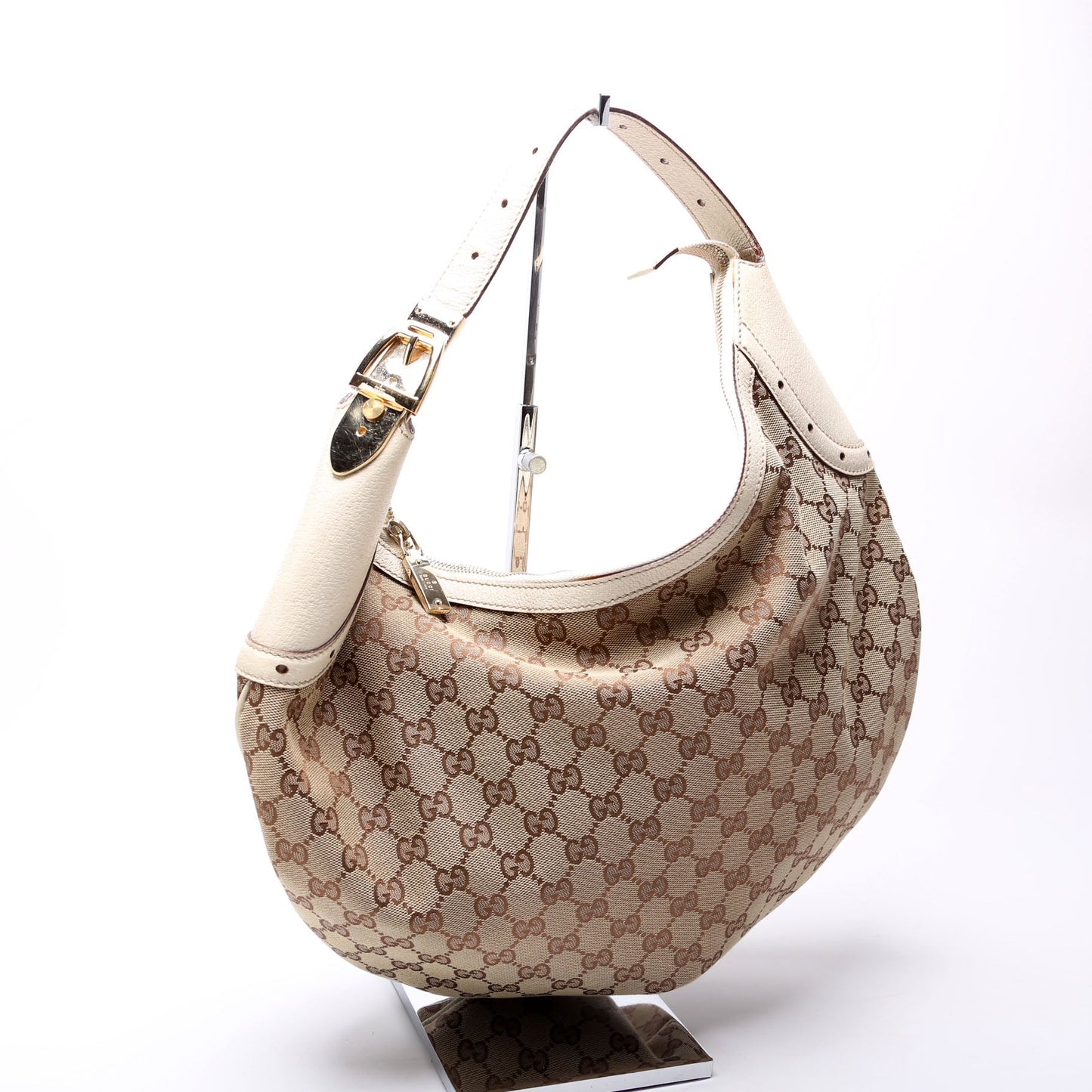 Gucci 145764 GG Canvas Glam Hobo Bag