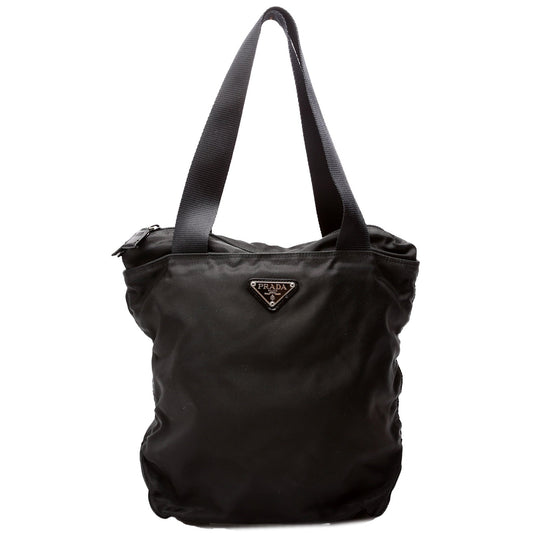 Prada Nylon Zip Tote Vintage Black Bag