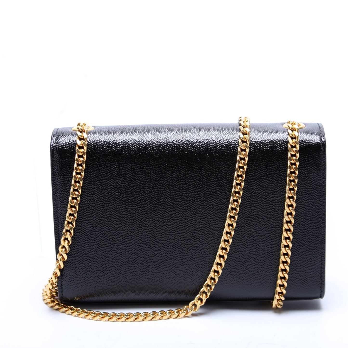 Saint Laurent 354121 Kate Satchel Small Grain De Poudre Black Bag