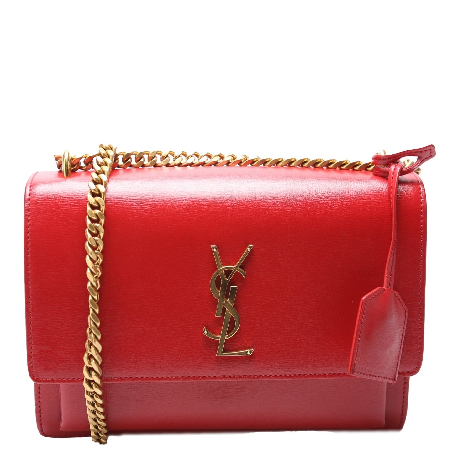 Saint Laurent Sunset Medium Smooth Leather 442906 Red Bag