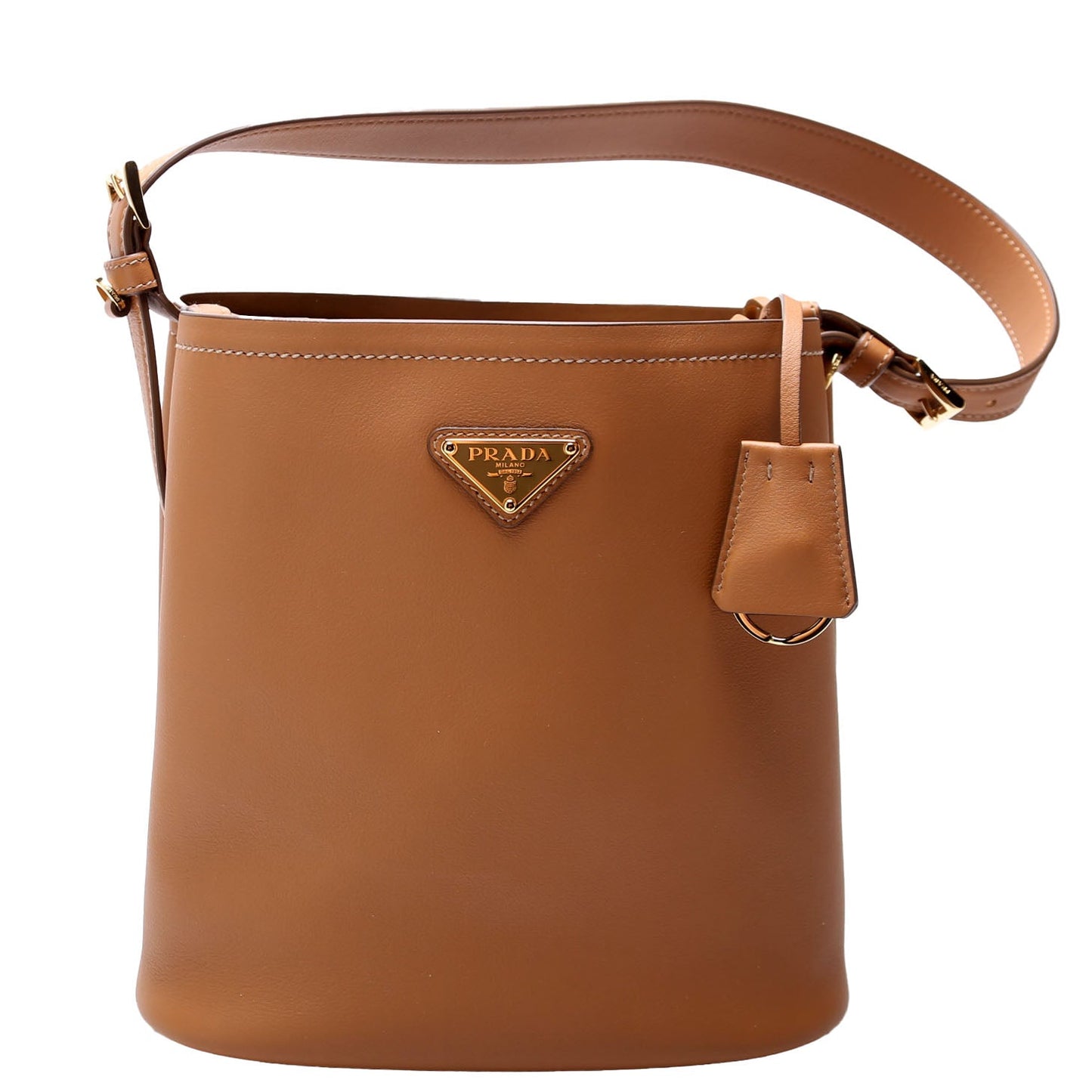 Prada Calfskin Leather Medium Brown Bag