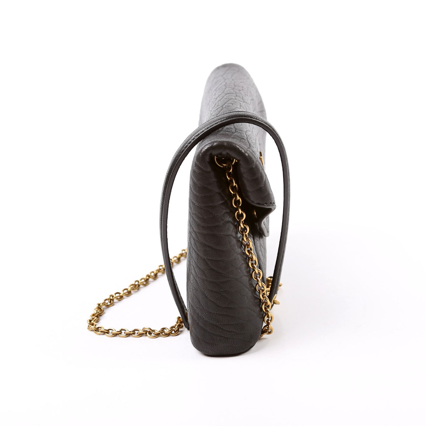 Saint Laurent Cassandre Chain Pouch Lambskin 819271 Black Bag