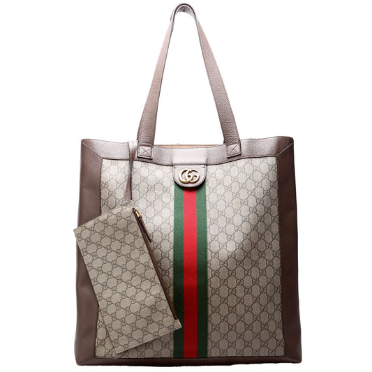 Gucci 519335 Ophidia Soft GG Supreme Large Tote Brown Bag