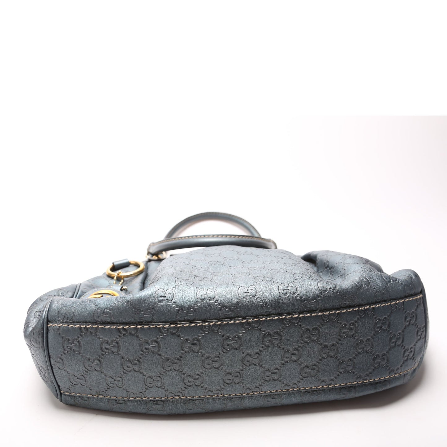 Gucci 211944 Sukey GG Leather Medium Blue Bag