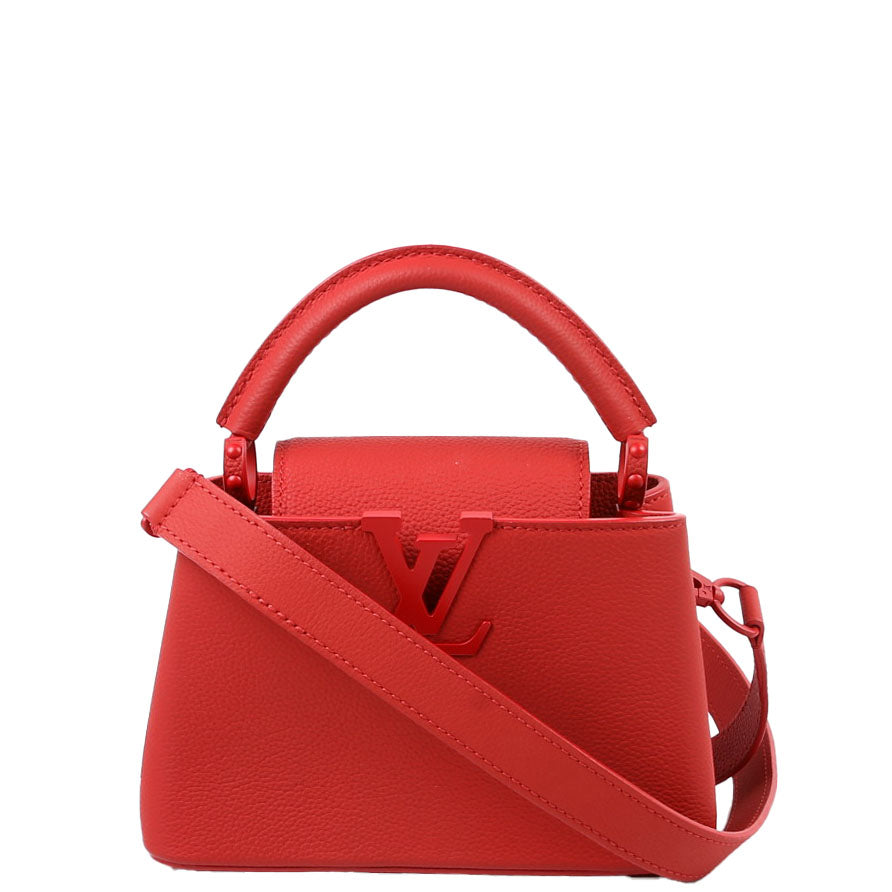 Louis Vuitton Capucines Mini Taurillon Monochrome Red