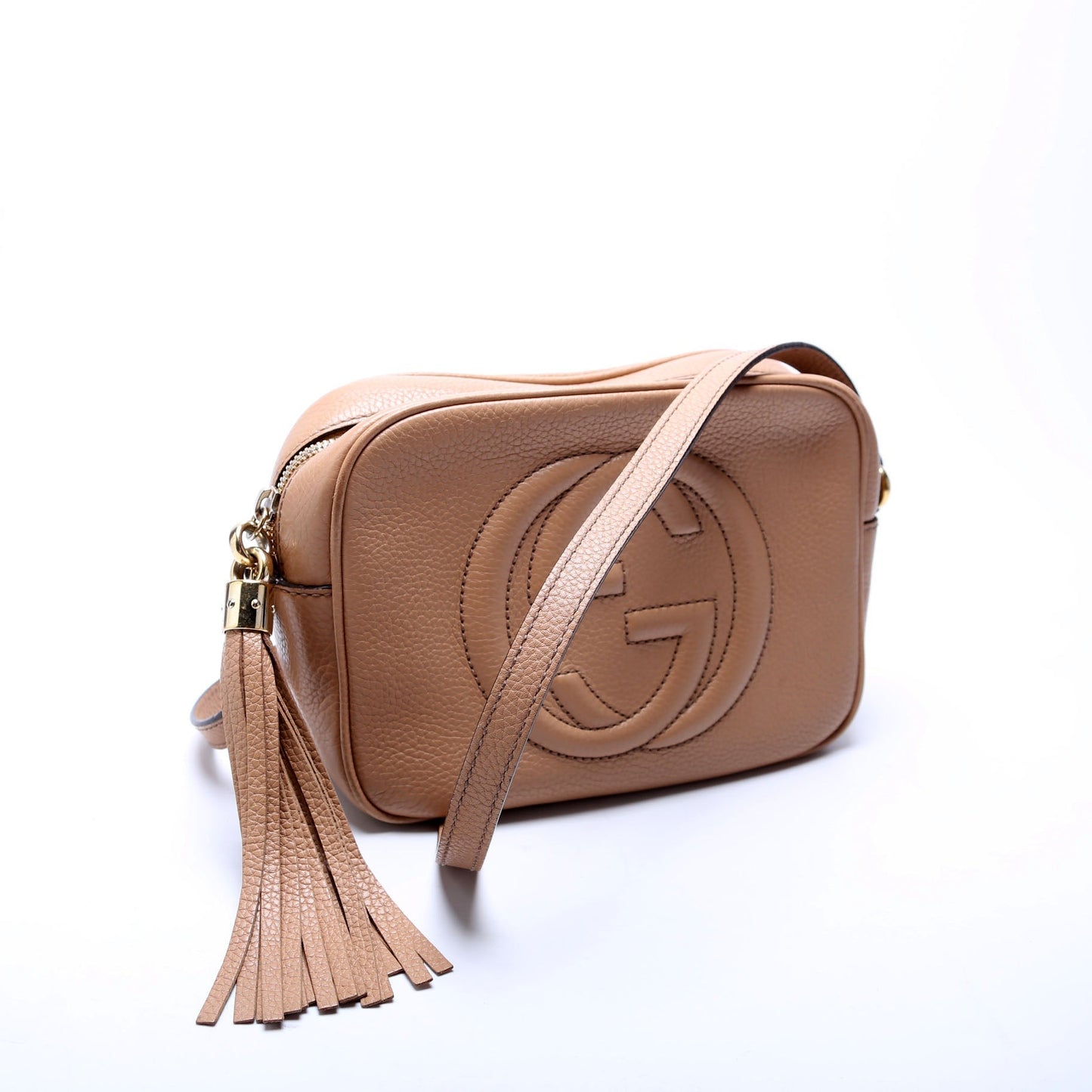 Gucci 308364 Soho Disco Crossbody Tan Bag