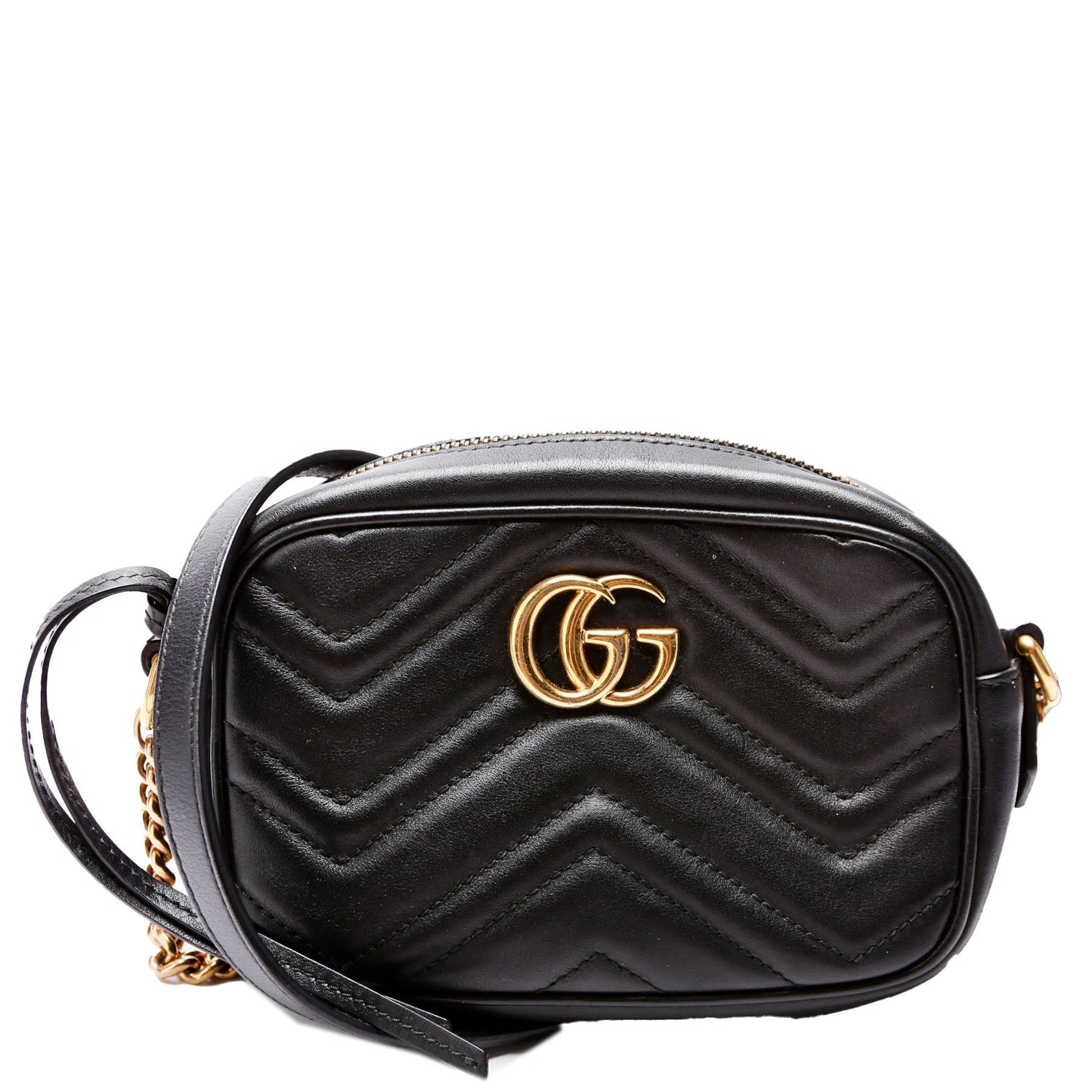 Gucci 448065 Marmont Mini Camera Black Bag