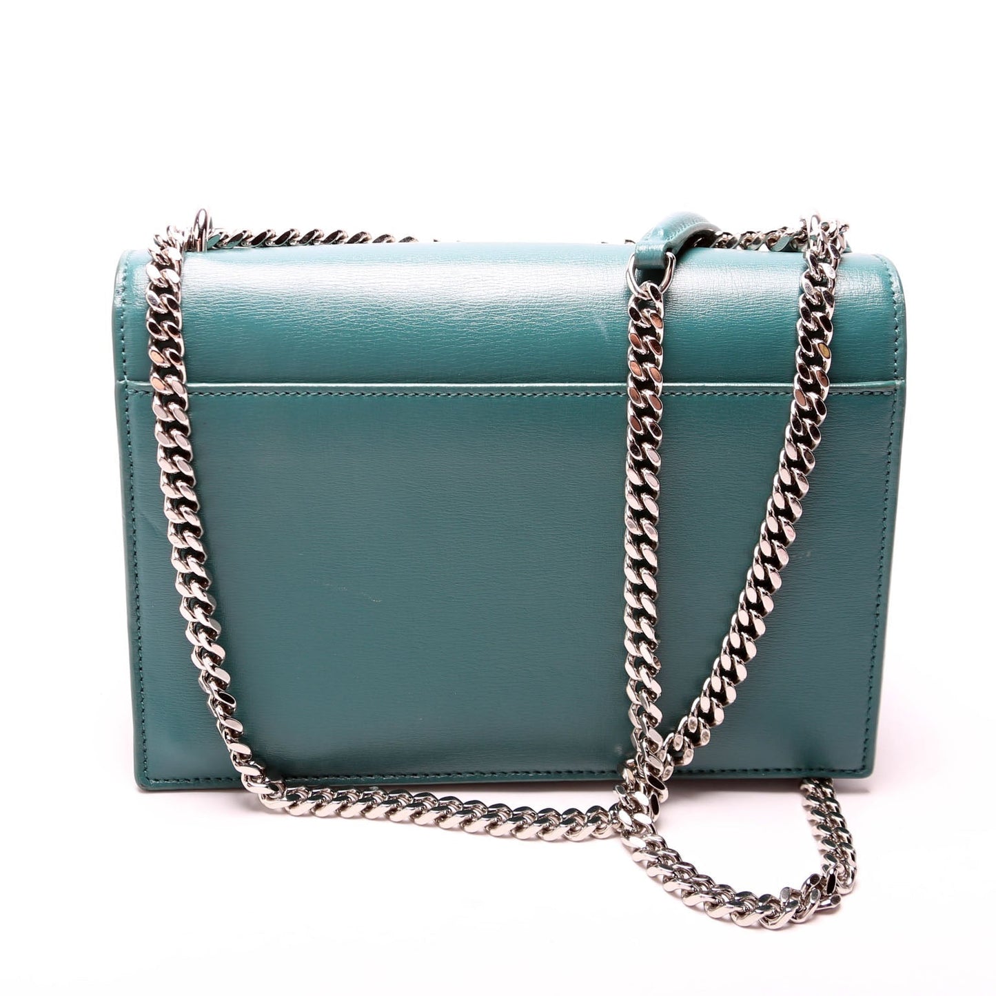 Saint Laurent Sunset Medium Smooth Leather 442906 Teal Bag