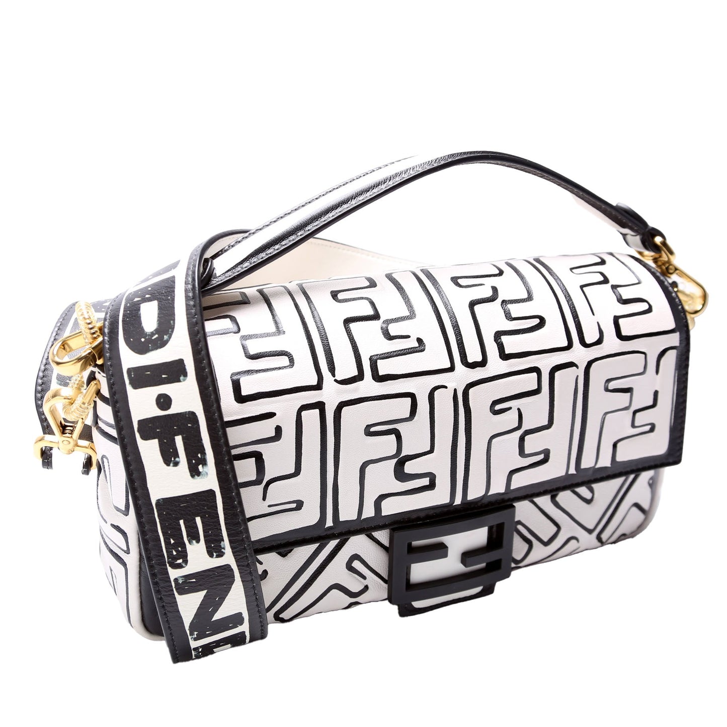 Fendi 8BR600 X Joshua Videsuette Black/White Bag