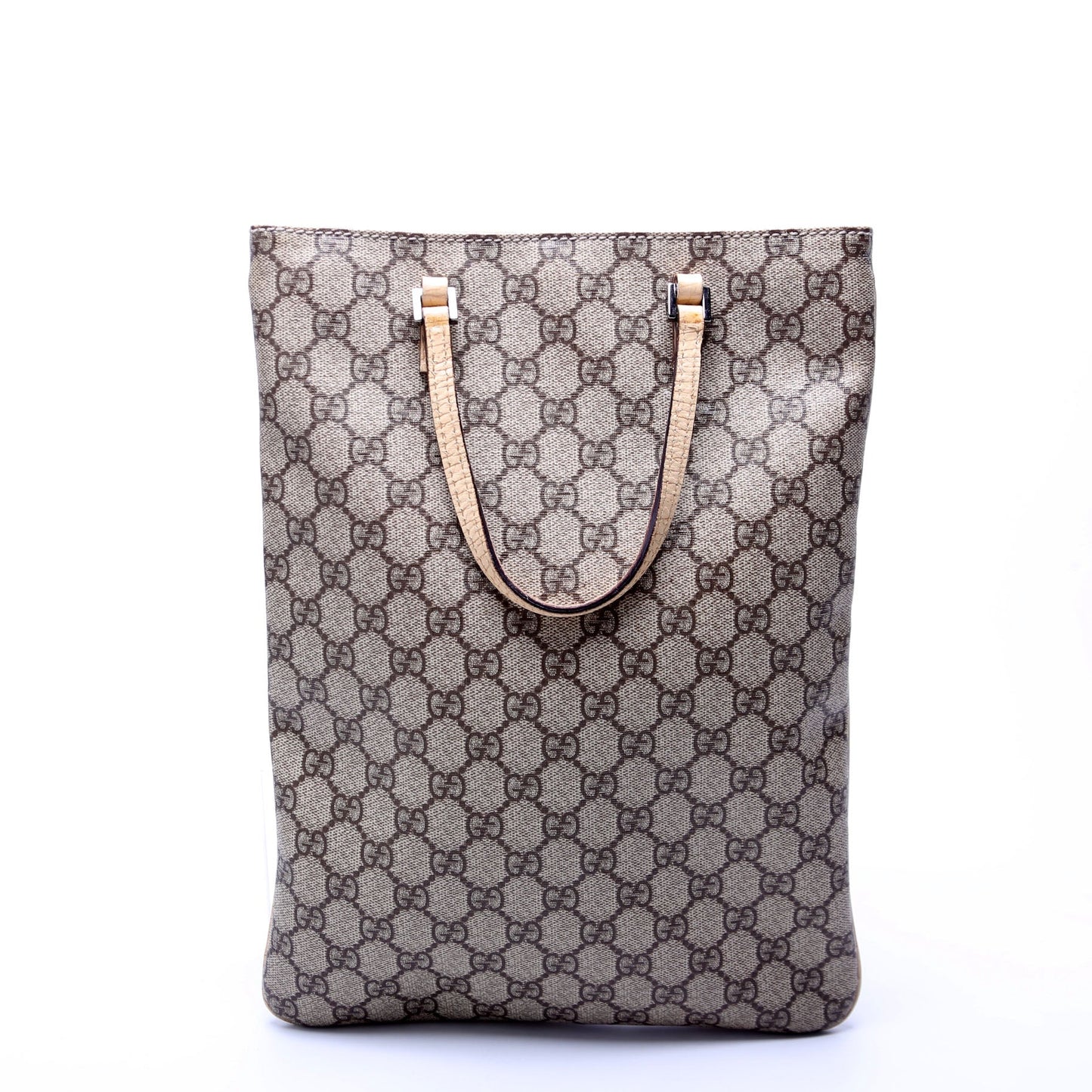 Gucci 117551 GG Supreme Vertical Flat Tote Bag