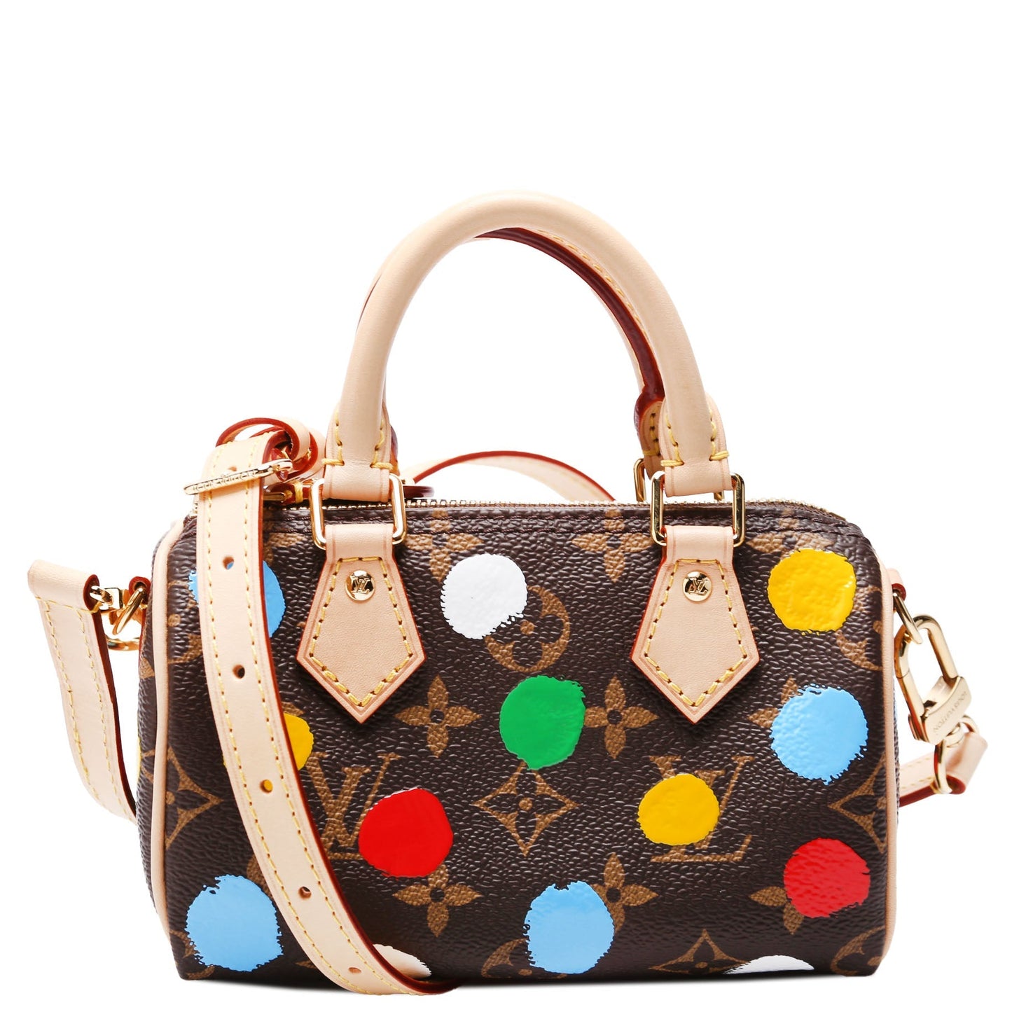 Louis Vuitton  X YK Nano Speedy Monogram Dots
