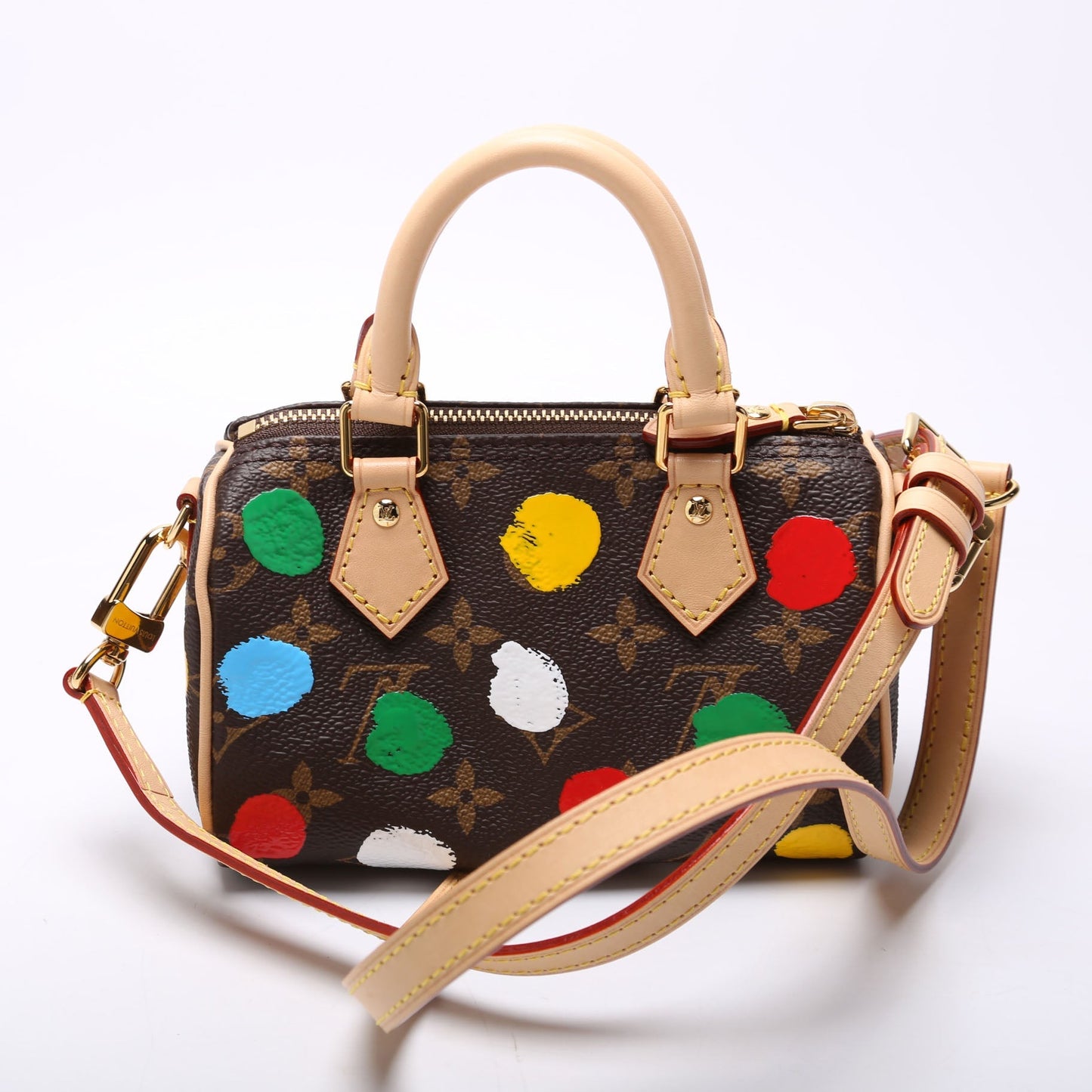 Louis Vuitton  X YK Nano Speedy Monogram Dots
