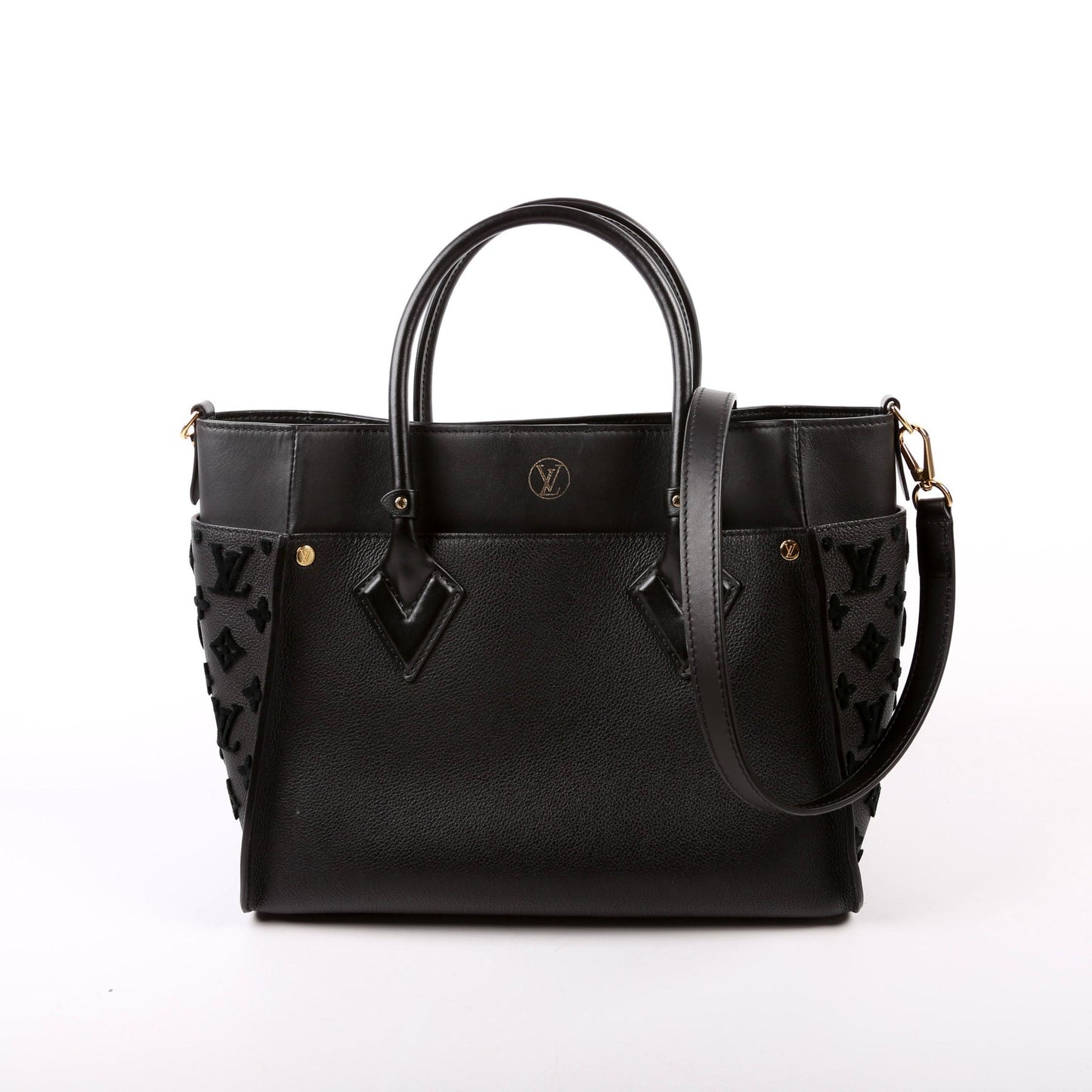 Louis Vuitton On My Side MM Calfskin Black