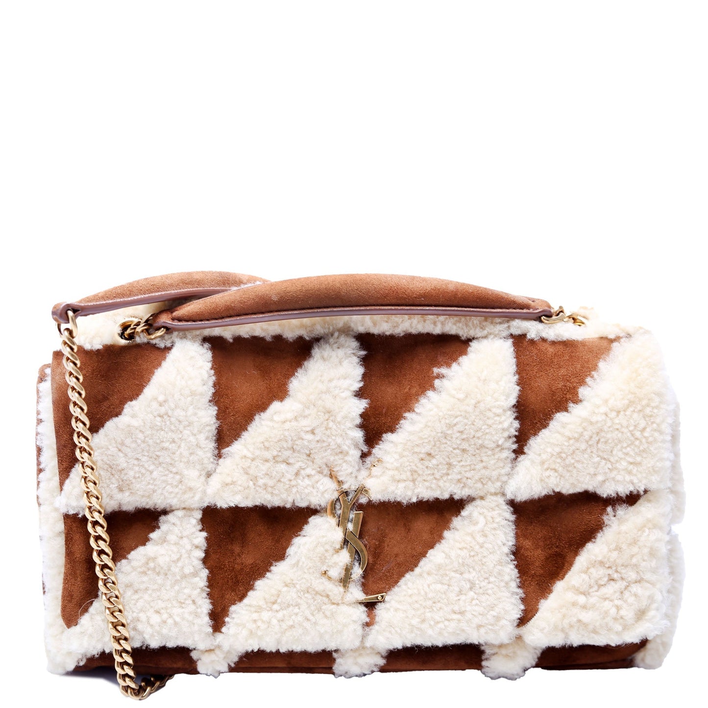 Saint Laurent Shearling Patchwork Jamie Medium 515821 Bag