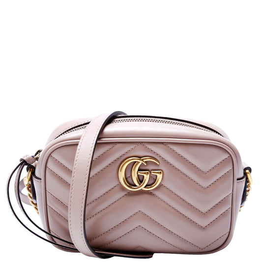 Gucci 448065 Marmont Mini Camera Nude Bag