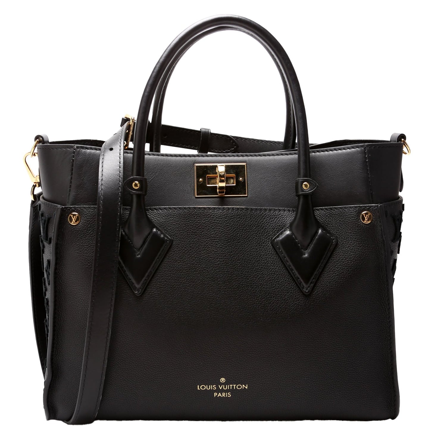 Louis Vuitton On My Side MM Calfskin Black