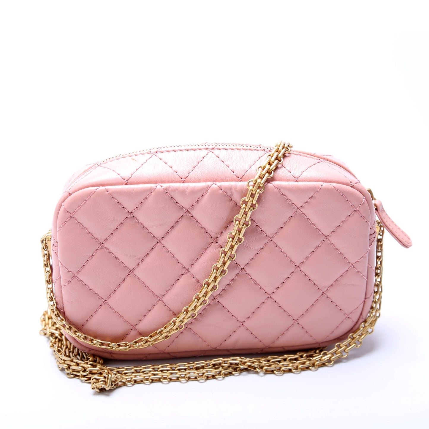 Chanel 2.55 Reissue Mini Camera Quilted Aged Calfskin Pink Bag