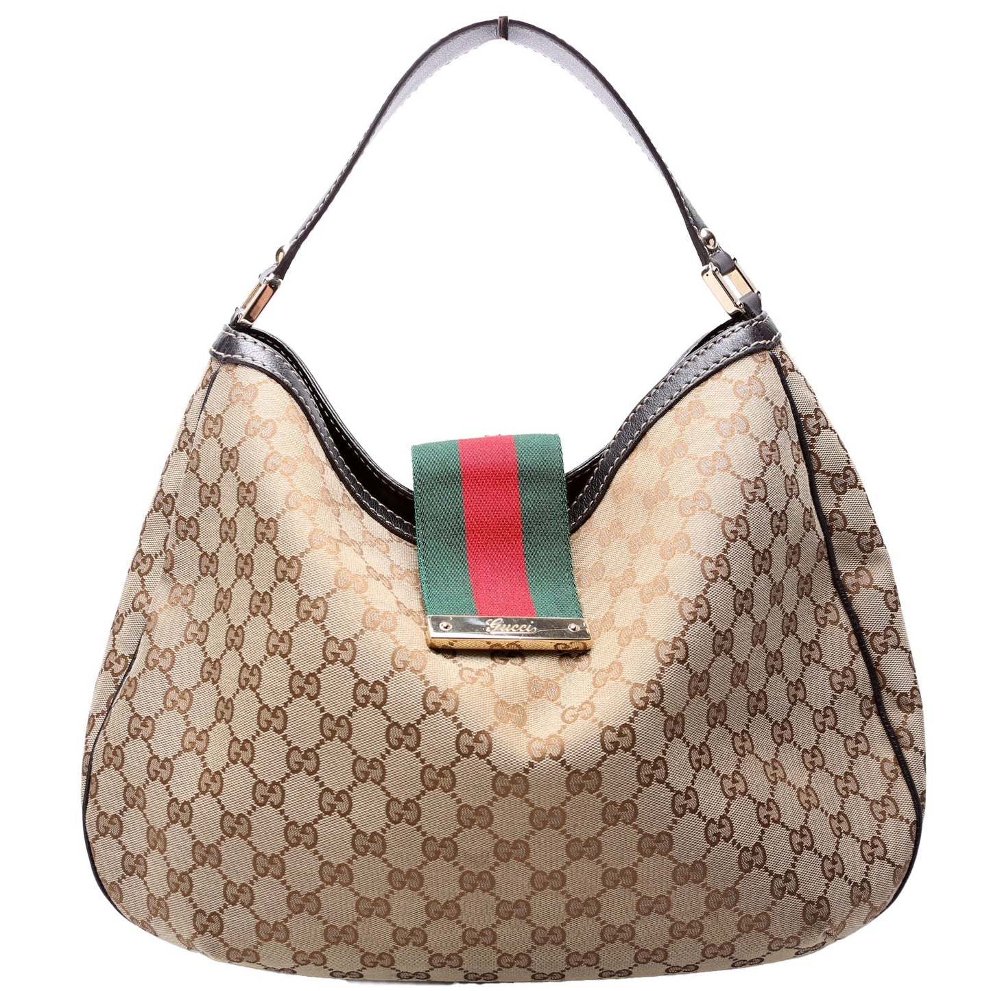 Gucci 233604 GG Canvas New Ladies Web Large Hobo Bag