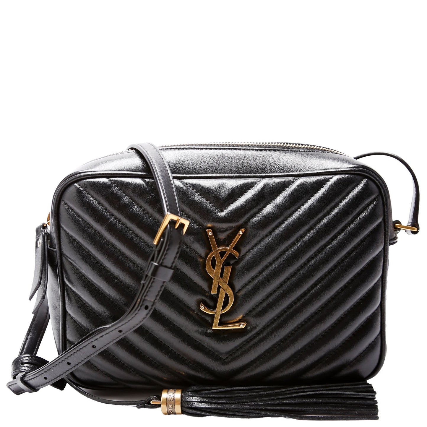 Saint Laurent Lou Camera Quilted Black Bag