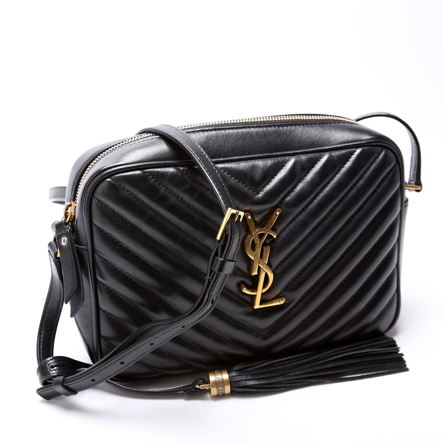 Saint Laurent Lou Camera Quilted Black Bag