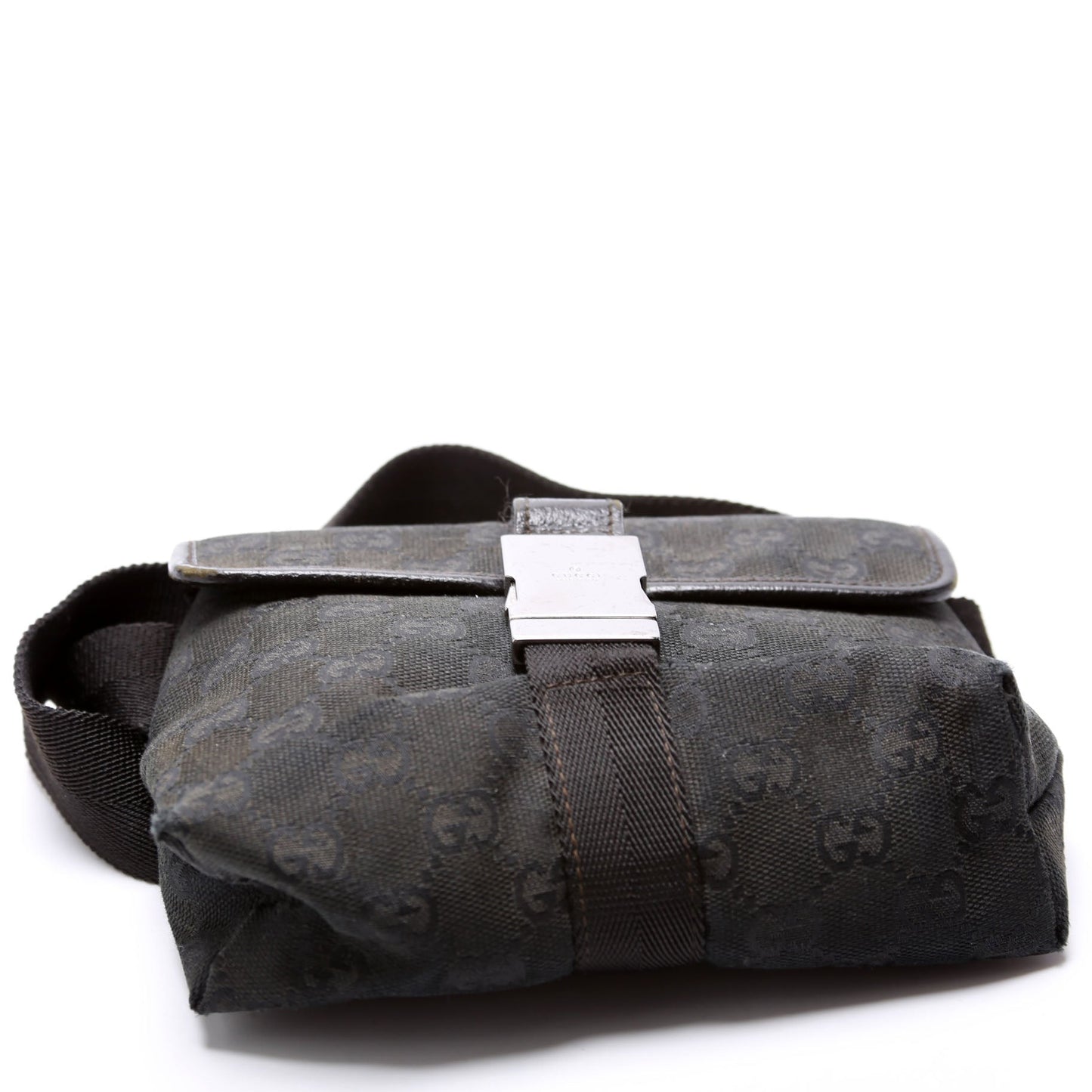 Gucci 449174 GG Canvas Belt Black Bag