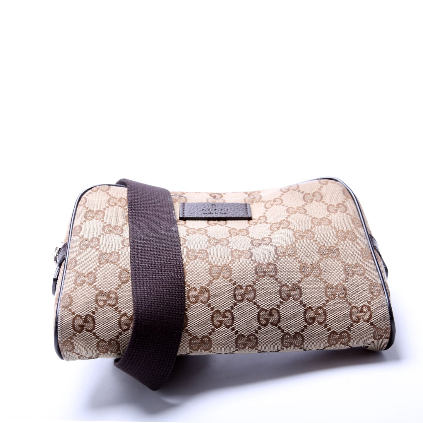 Gucci 449174 GG Canvas Belt Brown Bag