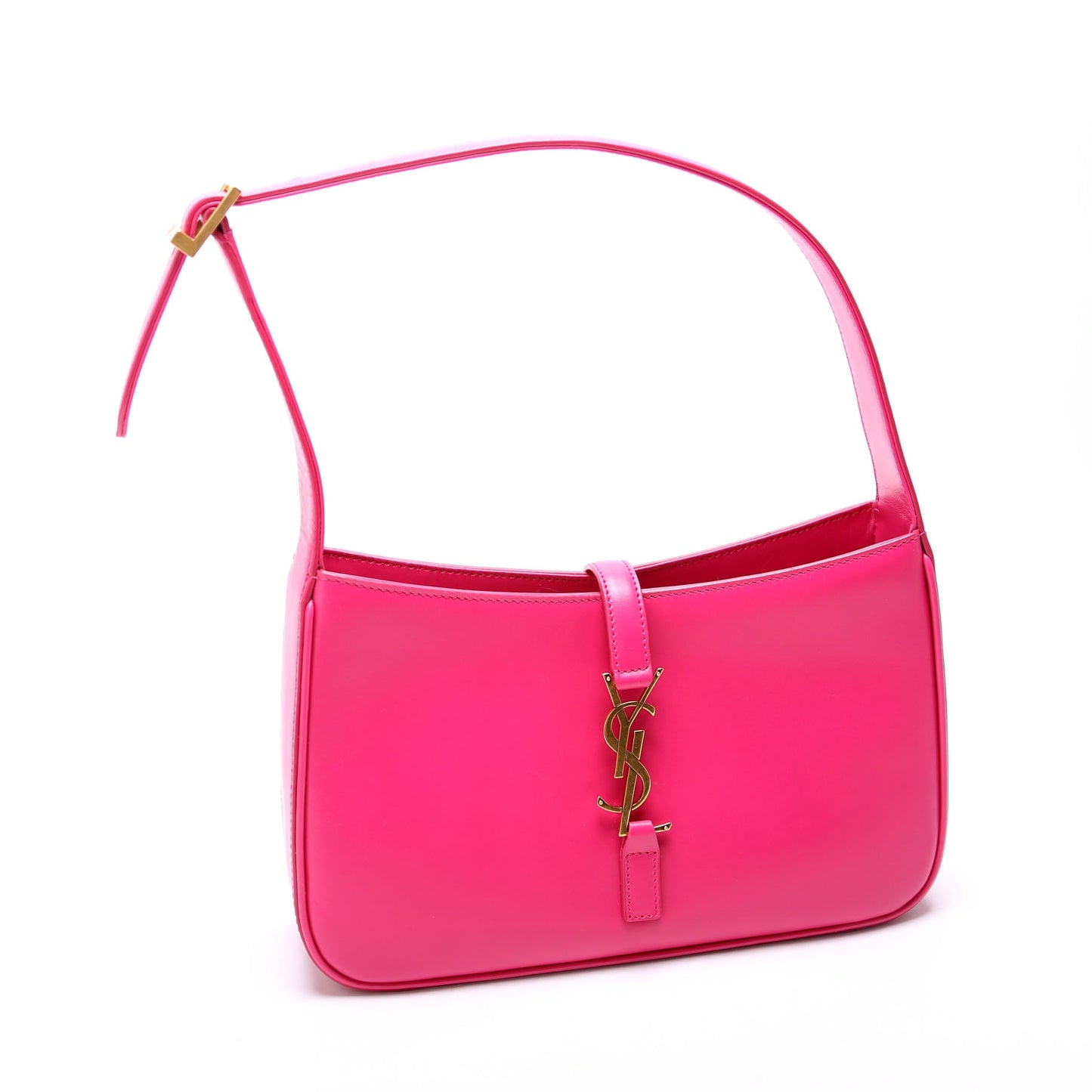 Saint Laurent 657228 Le 5 A 7 Hobo Leather Pink Bag