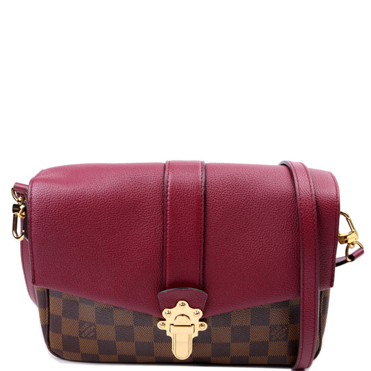Louis Vuitton Clapton Crossbody Damier Ebene Burgundy