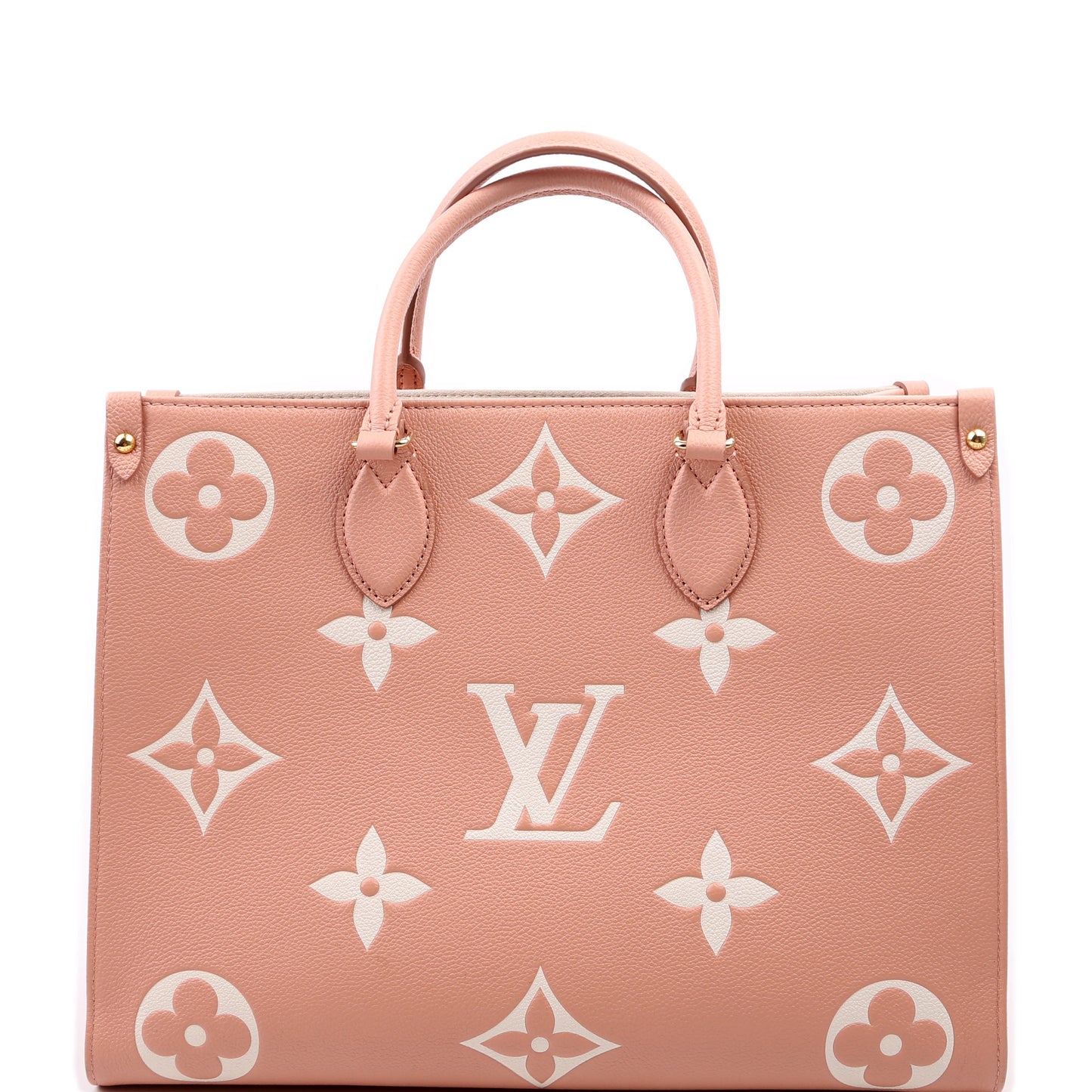 Louis Vuitton ONTHEGO MM Bicolor Empreinte Giant Monogram Pink