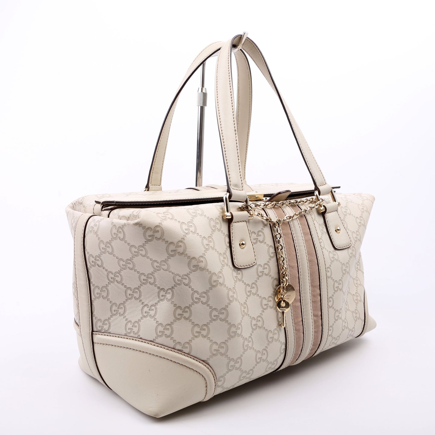 Gucci GG Treasure Boston White Bag