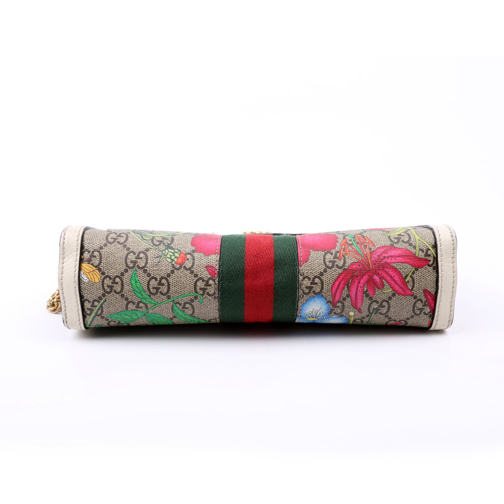 Gucci 503877 GG Supreme Flora Ophidia Small Chain Bag