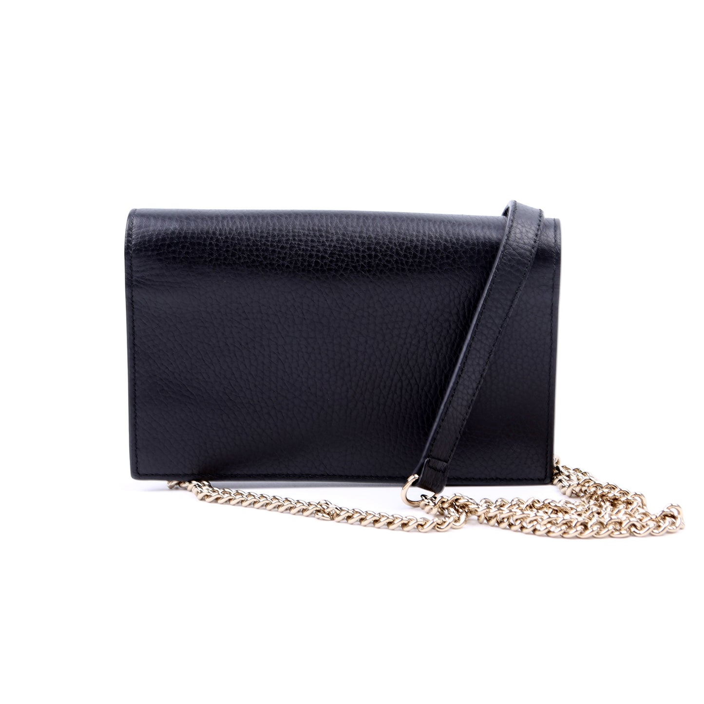 Gucci 510314 Interlocking G Chain Wallet Black Bag