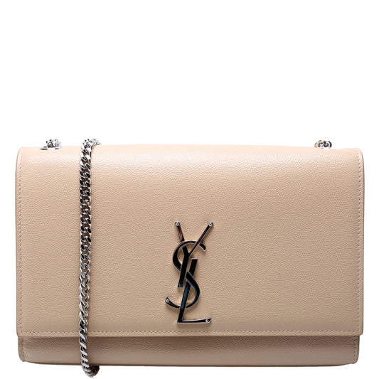 Saint Laurent Kate Satchel Grain Medium 364021 Tan Bag