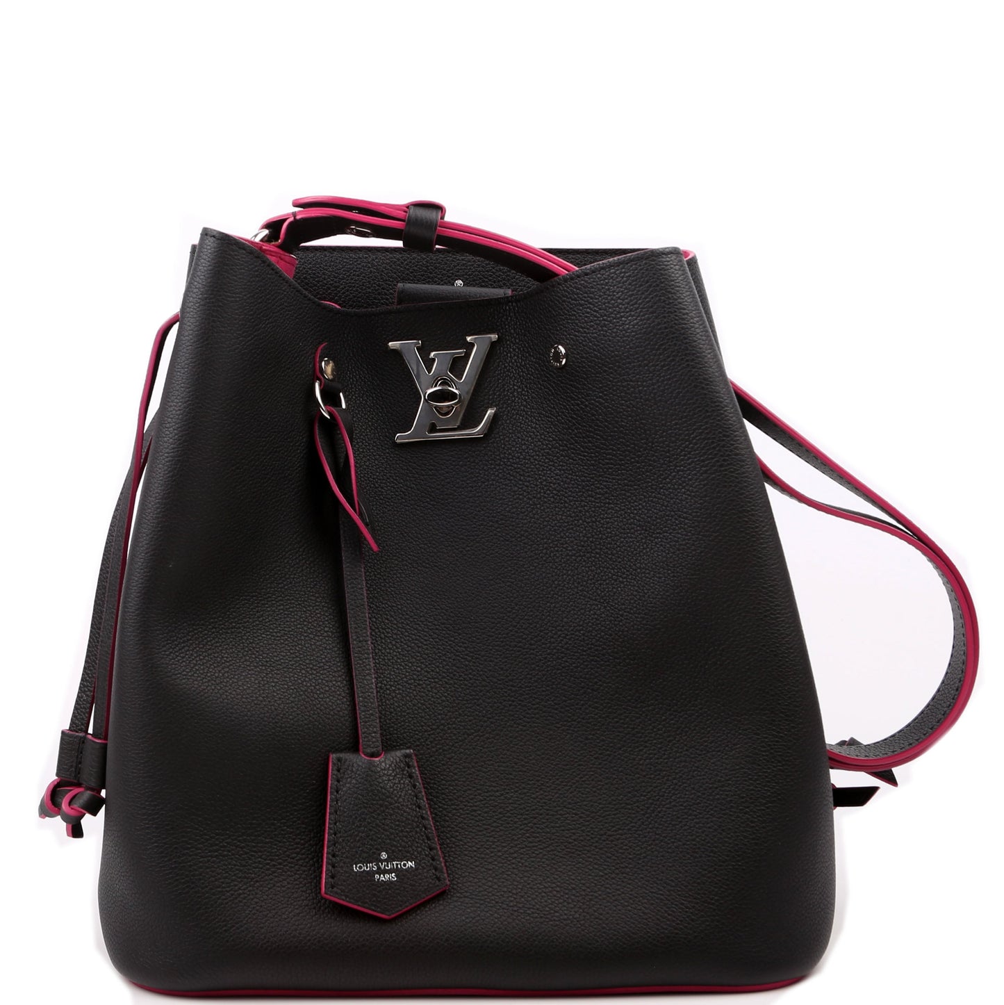 Louis Vuitton Lockme Bucket Bag Black/Pink