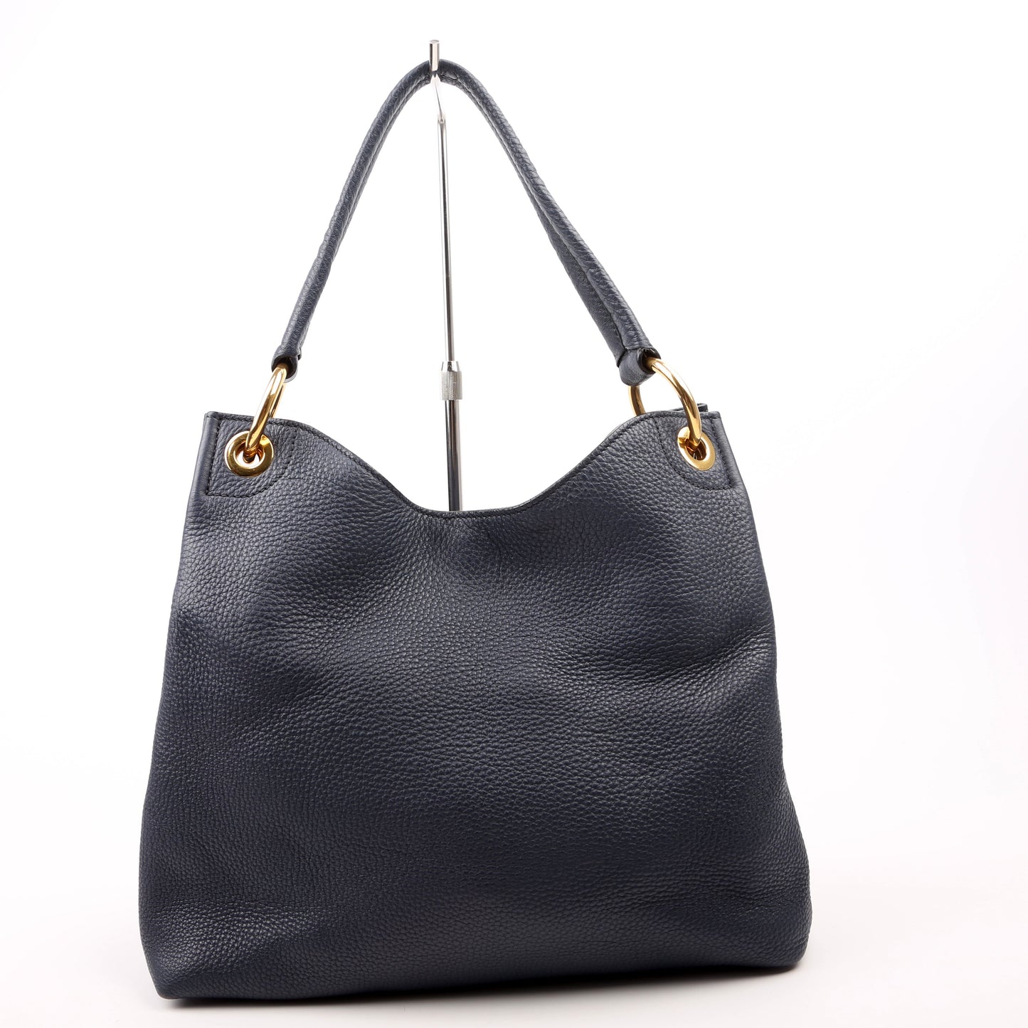Prada Vitello Daino Phenix Hobo Navy Bag