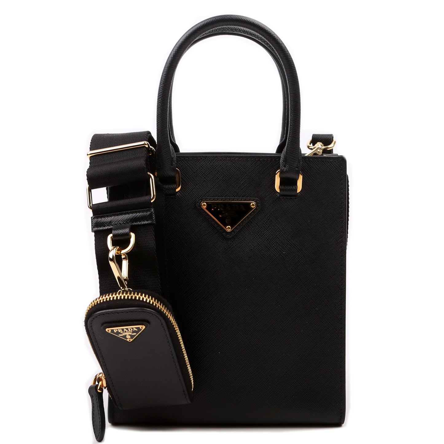 Prada Saffiano Small HandBlack Bag