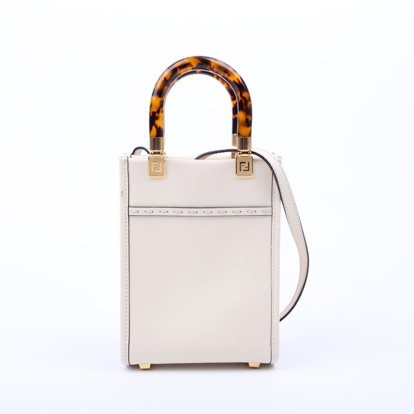 Fendi Mini Sunshine Shopper White Bag