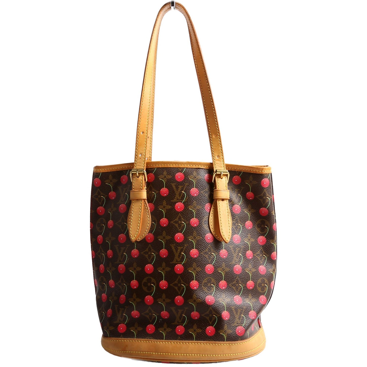 Louis Vuitton Petit Bucket Cerises Brown/Red