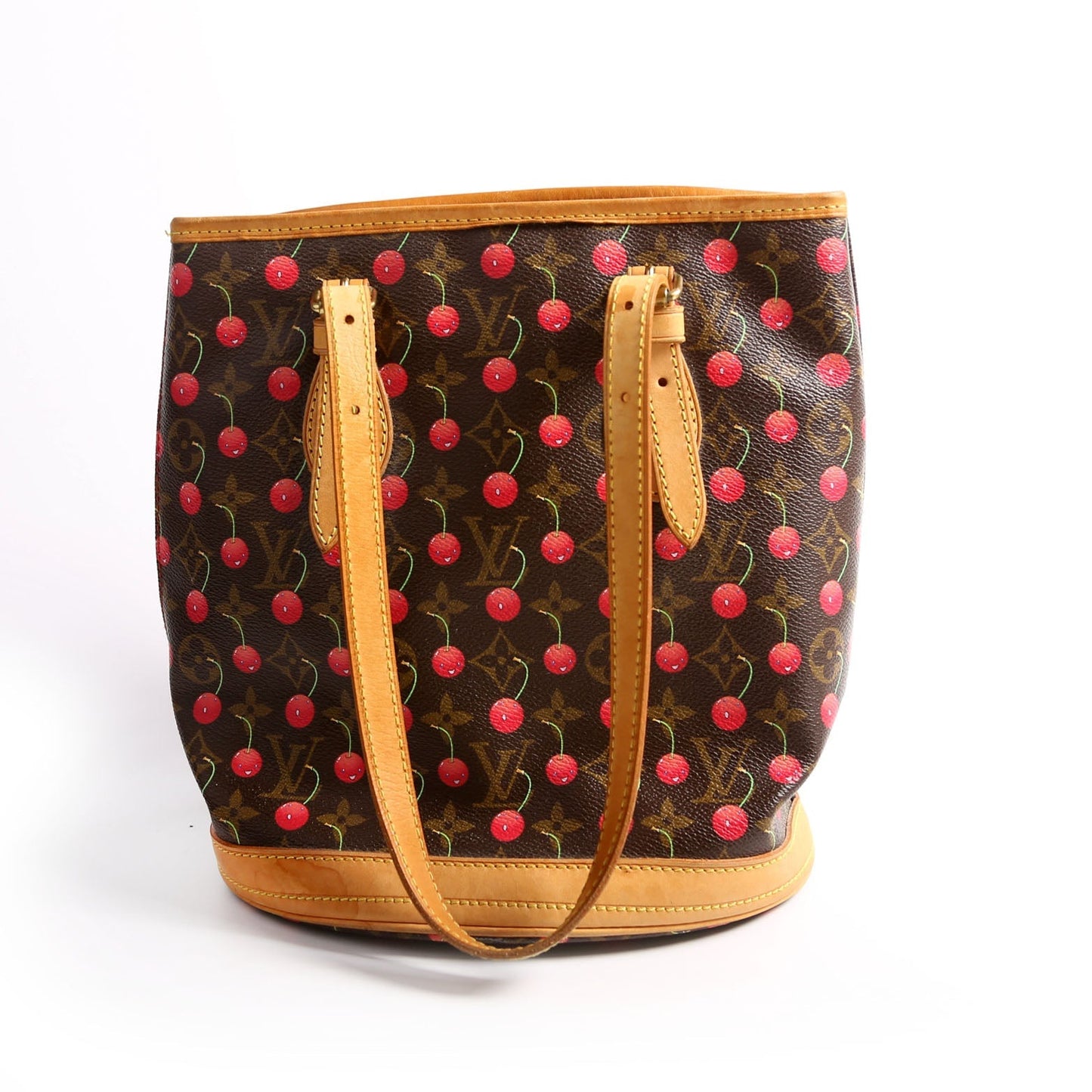 Louis Vuitton Petit Bucket Cerises Brown/Red