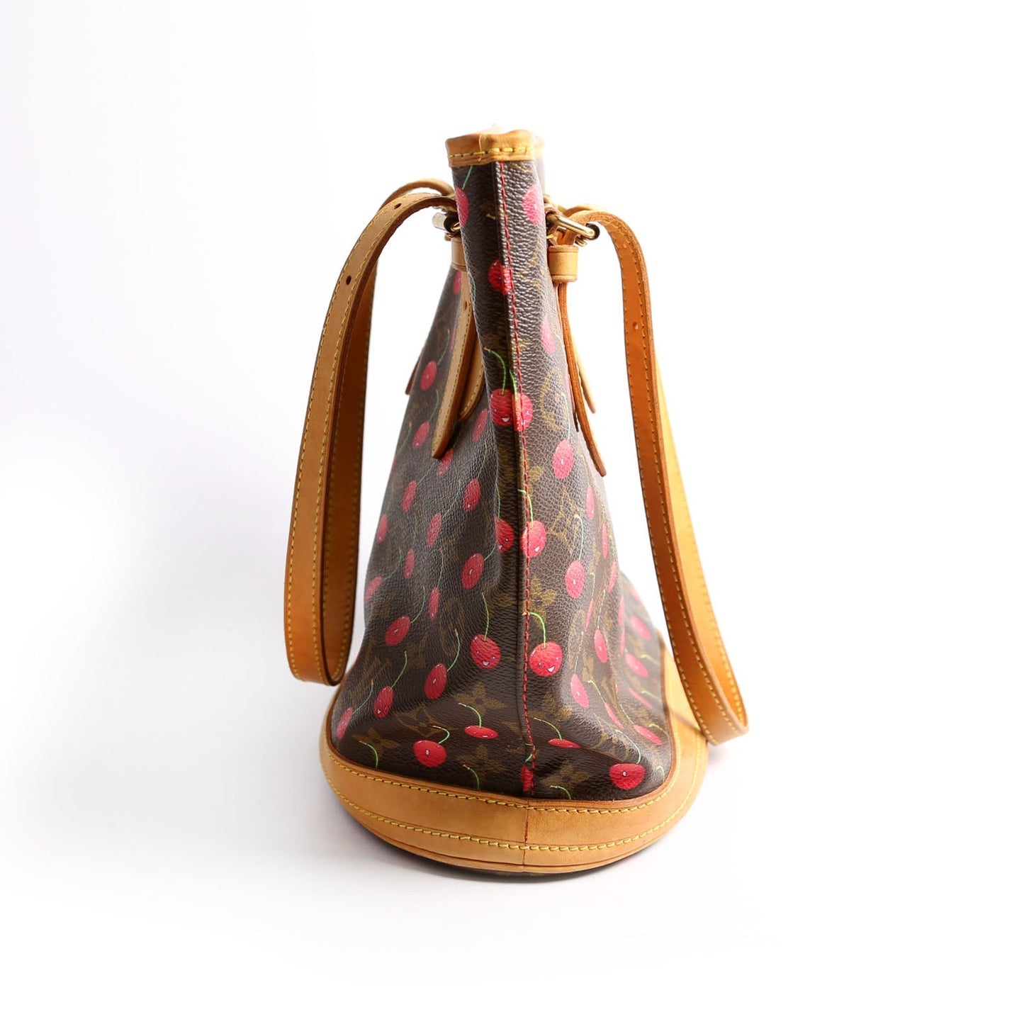 Louis Vuitton Petit Bucket Cerises Brown/Red