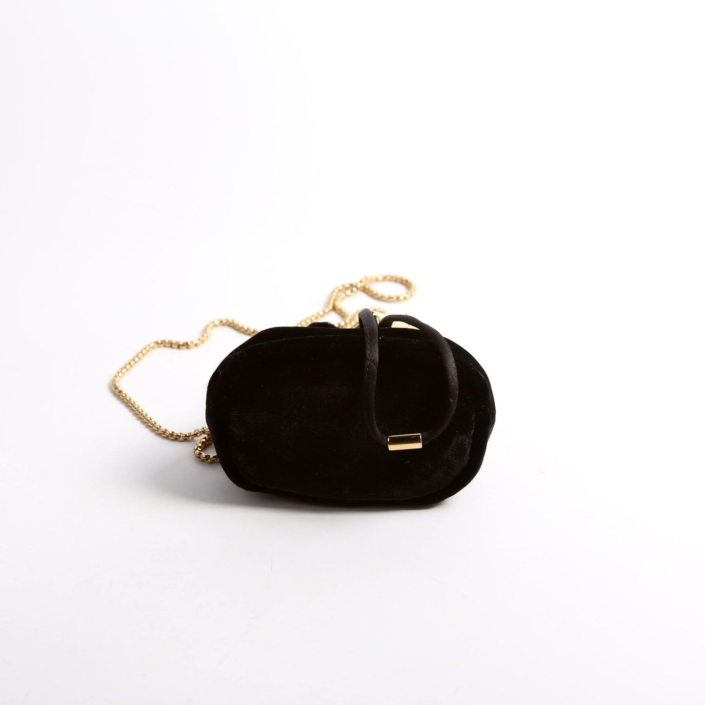 Prada 1NR016 Velvet Mini Bucket Pouch Black Bag