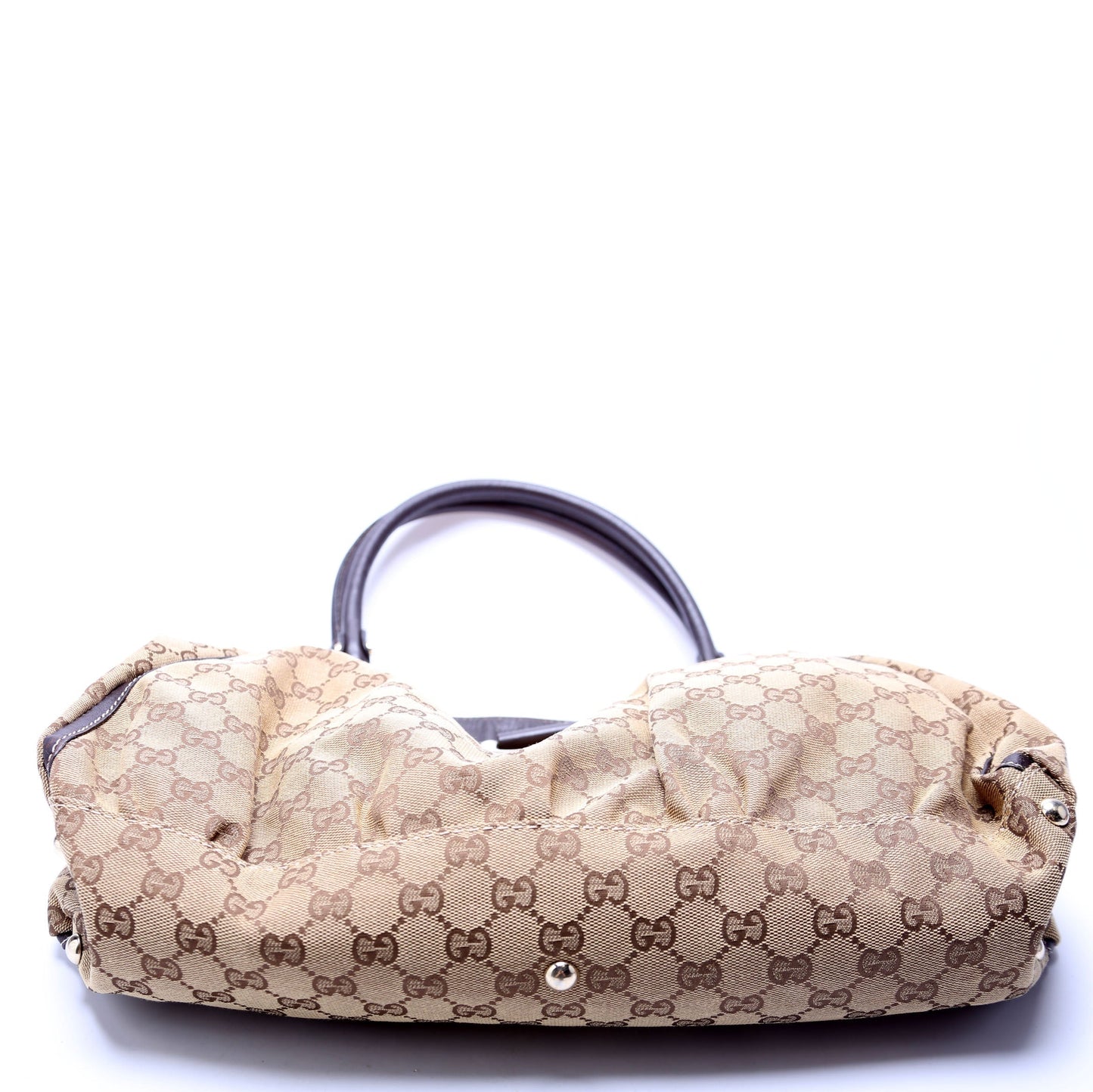 Gucci GG Canvas Abbey D Ring Large Hobo Tan Bag