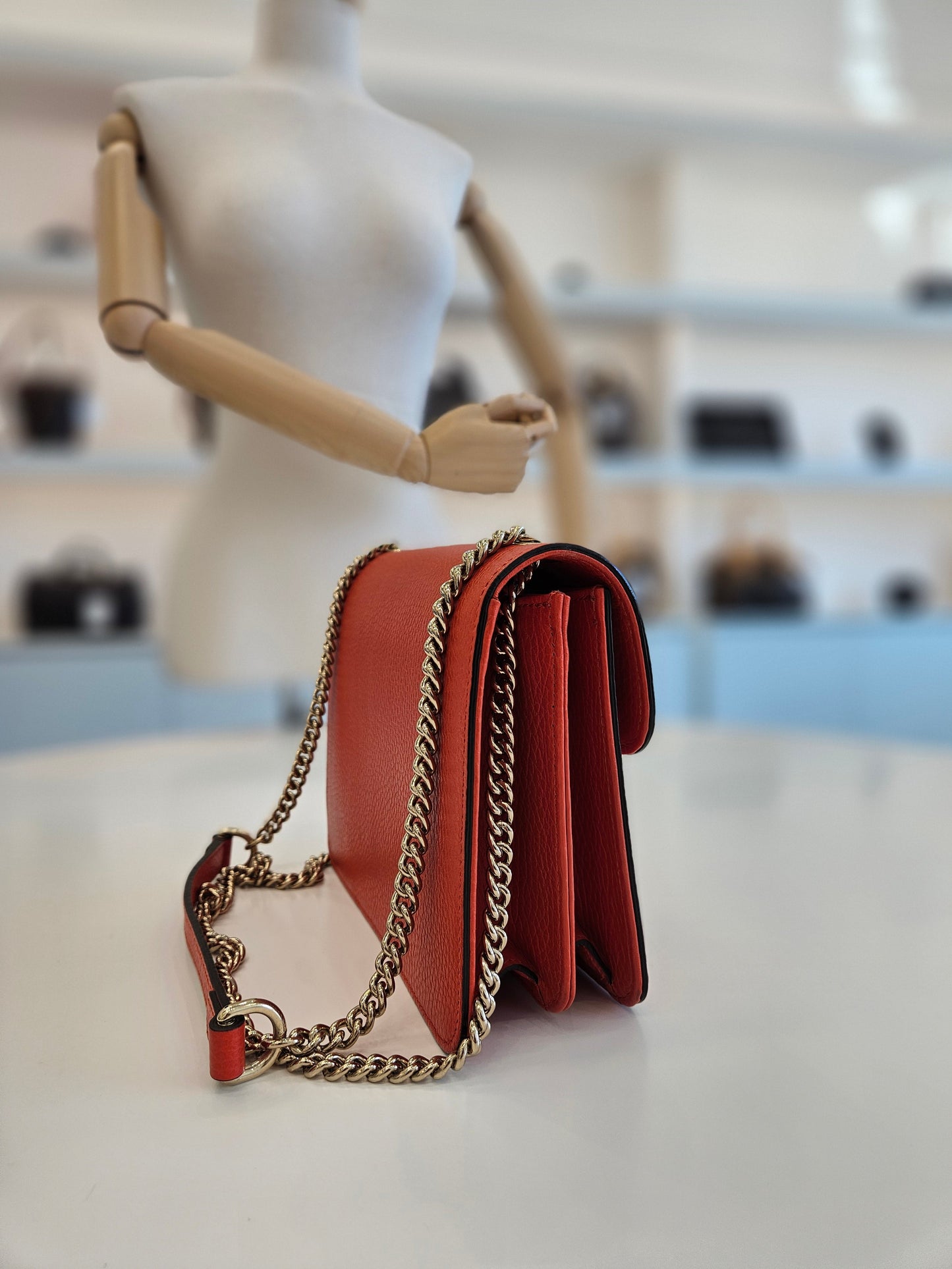 Gucci Chain Leather Crossbody
