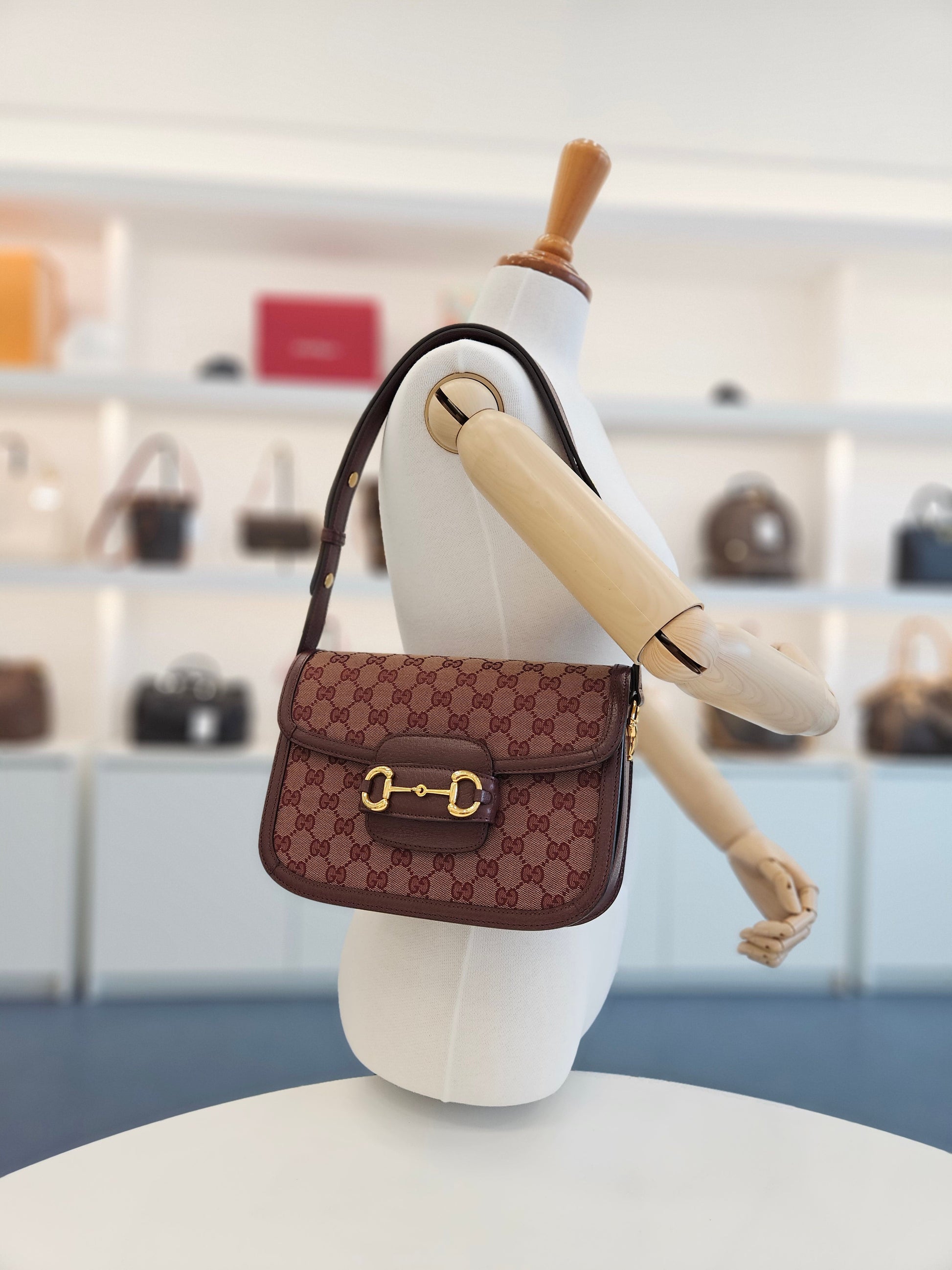 Gucci Leather Canvas Shoulder Bag