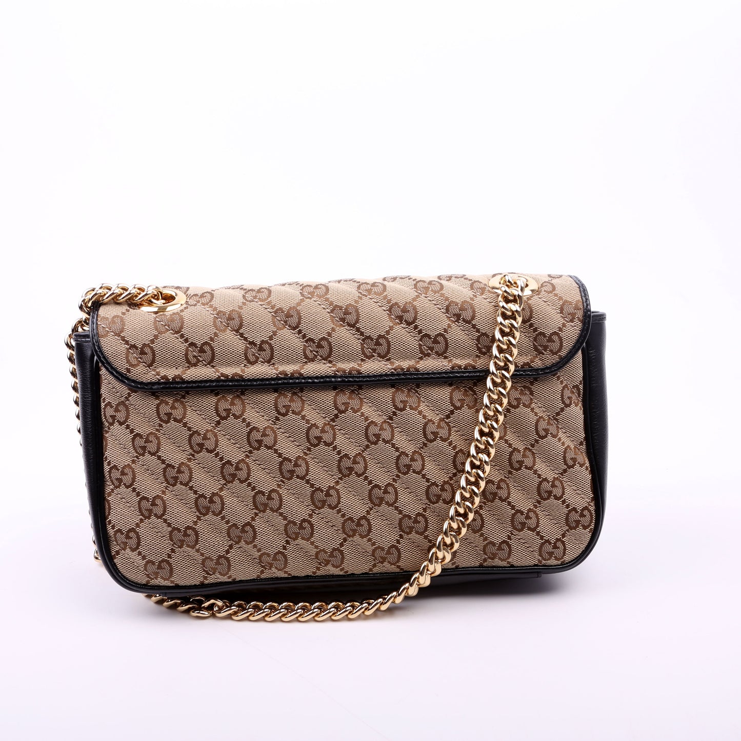 Gucci 443497 Marmont GG Canvas Shoulder Small Flap Bag