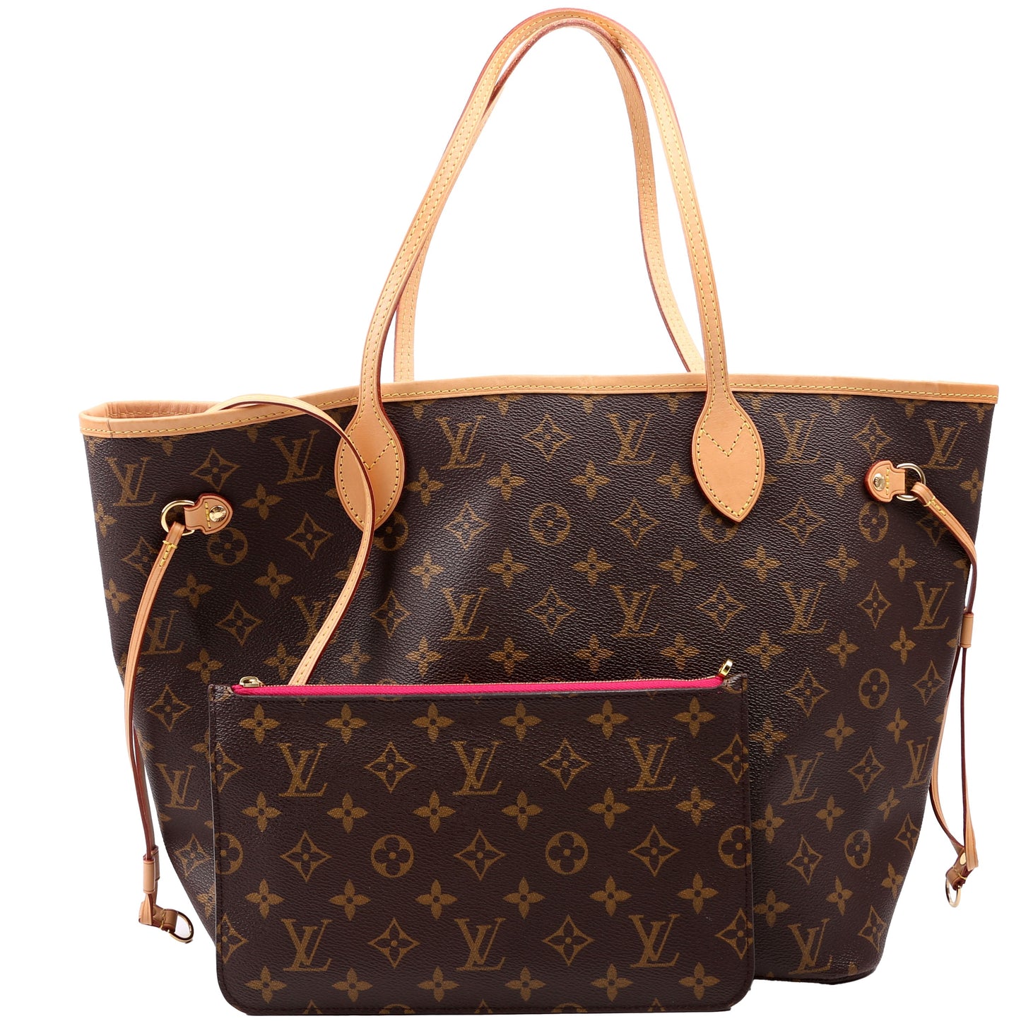 Louis Vuitton Neverfull with Wallet MM Monogram