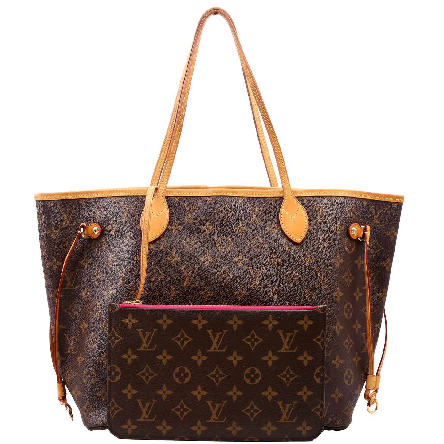 Louis Vuitton Neverfull With Wallet MM Monogram Pink