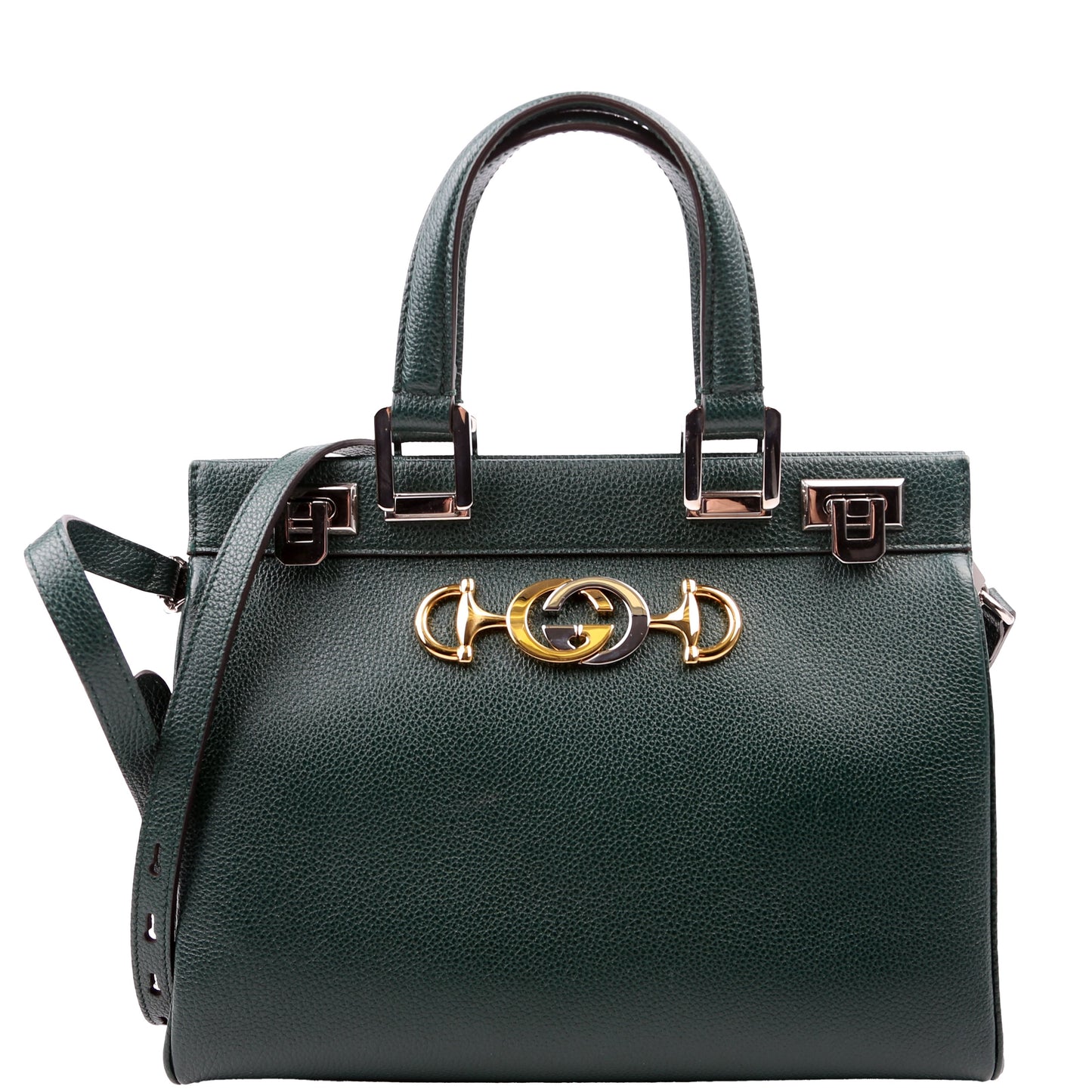 Gucci 569712 Zumi Top Handle Small Green Bag